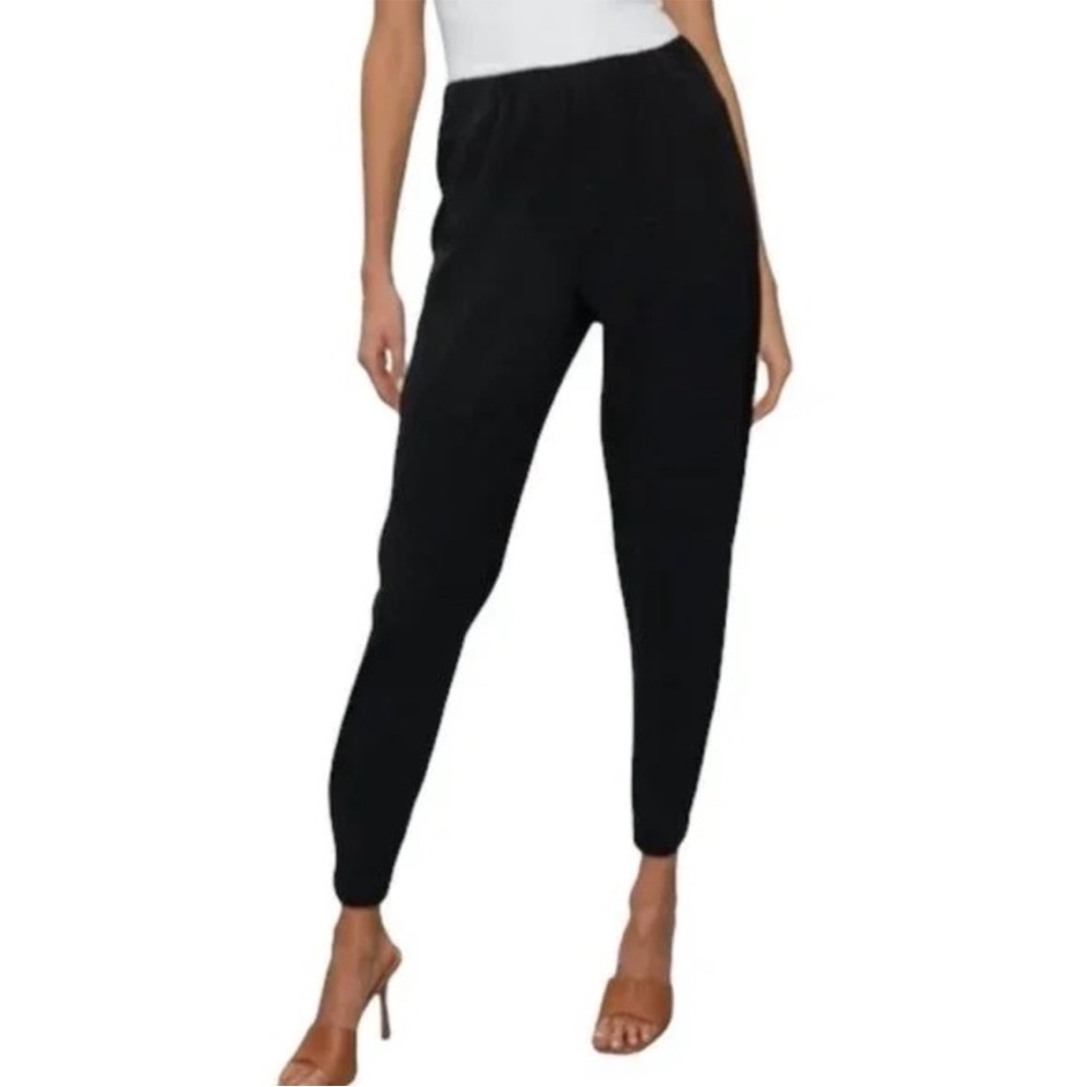 Aritzia Babaton Finch Pants Trouser Jogger Cuff Skinny Leg Zipper Ankle black XS